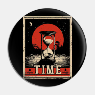 Sands of Time Hourglass - Vintage Japanese-Style Philosophical Art Pin