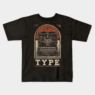 Vintage Typewriter - Japanese-Style Writer's Art Kids T-Shirt