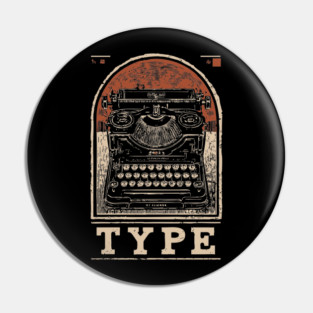 Vintage Typewriter - Japanese-Style Writer's Art Pin