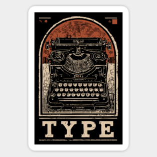 Vintage Typewriter - Japanese-Style Writer's Art Sticker