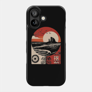 Uluru Sunset - Japanese-Style Australian Outback Art Phone Case