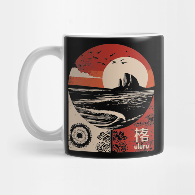 Uluru Sunset - Japanese-Style Australian Outback Art by TuncGK