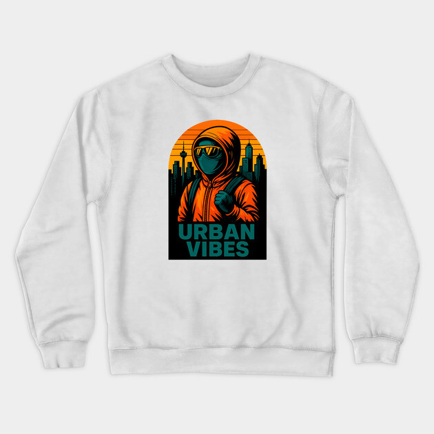 Urban Vibes Crewneck Sweatshirt by UrbanLifeApparel