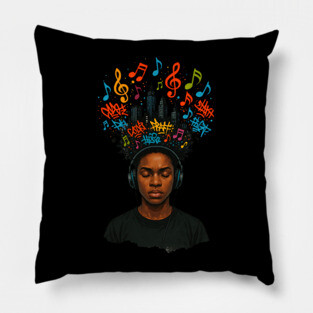 Urban Music Vibes Pillow