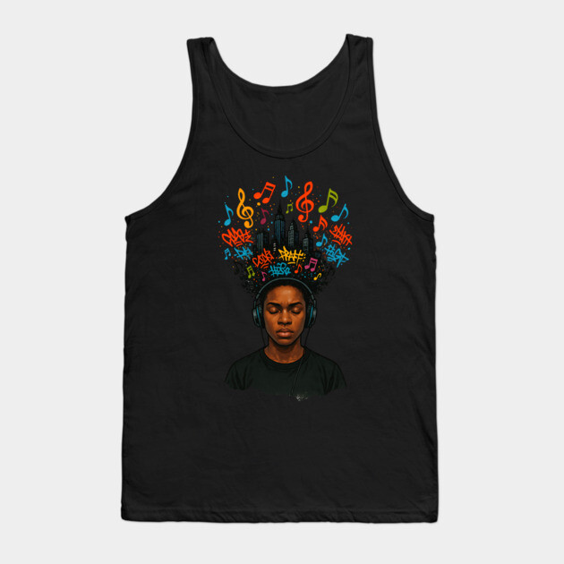 Urban Music Vibes Tank Top by UrbanLifeApparel