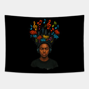 Urban Music Vibes Tapestry