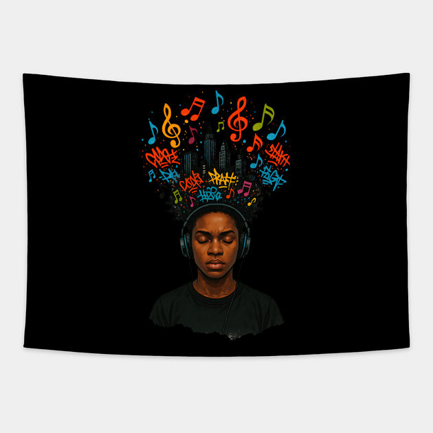 Urban Music Vibes Tapestry by UrbanLifeApparel