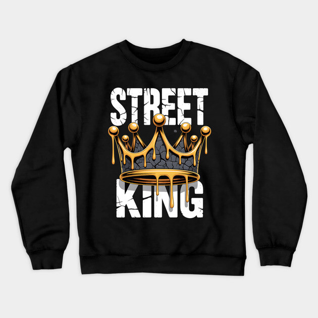 Street King Crewneck Sweatshirt by UrbanLifeApparel