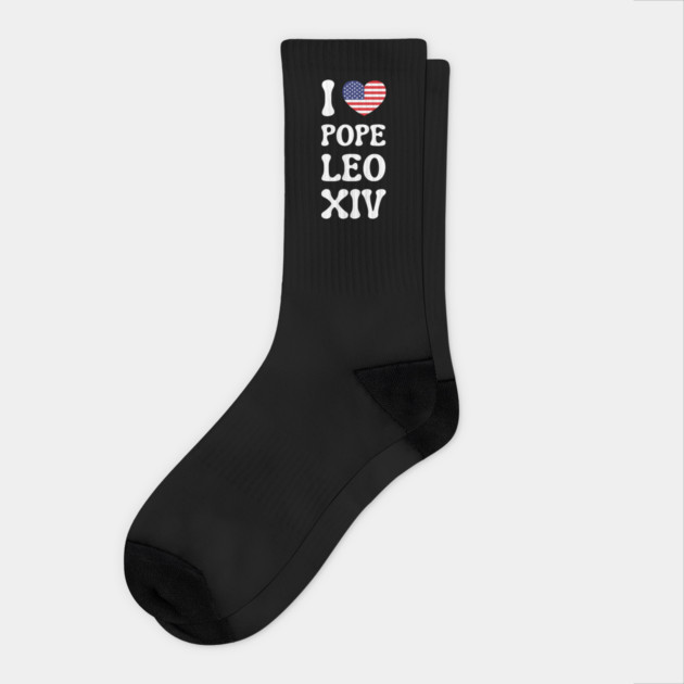 Pope-Leo Socks by Creatifly Graphic Tees