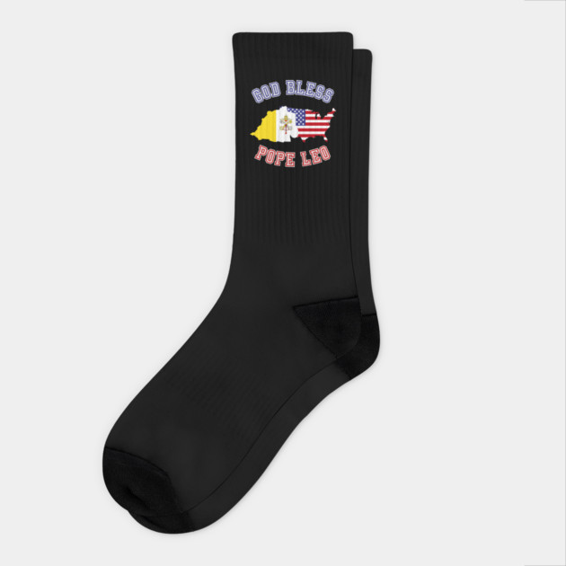 Pope-Leo Socks by Creatifly Graphic Tees