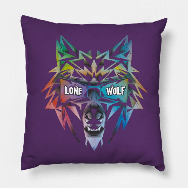 Celebrating the Lone Wolf Hoodie. Pillow by MotiVVaTTi