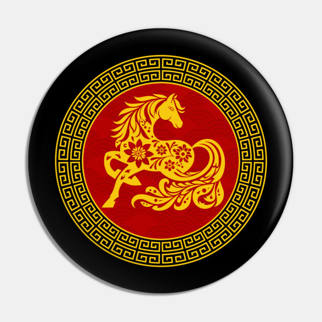 Ornamental Chinese New Year Horse Pin by HolidayBug