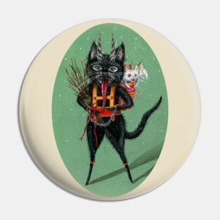 Krampus Black Cat Pin