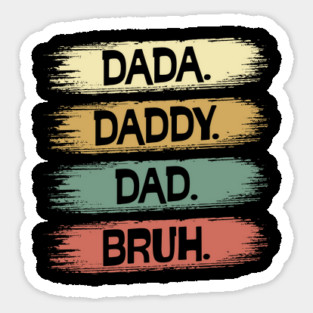 Dada Daddy Dad Brush Style Magnet