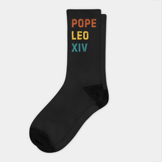 Pope-Leo Socks by Creatifly Graphic Tees