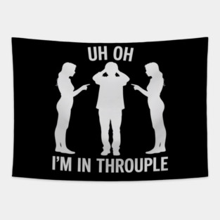 Polyamory Throuple Relationship Poly Pride Funny Tapestry