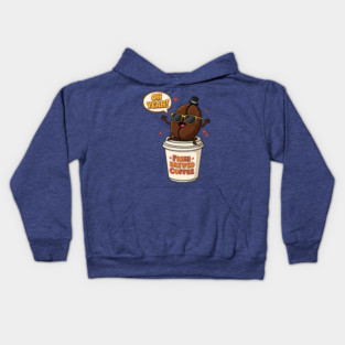 Pooping Coffee Bean -Funny Gift Idea for Coffee Lovers, Best, Perfect for Birthday, Christmas or any Occasion, for Man, Women Kids, Mom, Dad, Sarcastic, Inappropriate, Coffee Gift Idea for Adult, Black, Dark Humor Lovers, Kids Hoodie