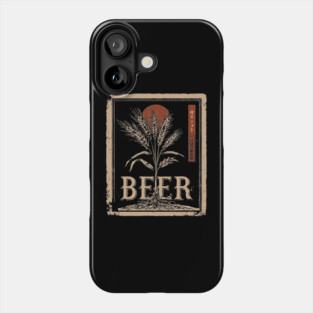 Barley Beer Vintage Brewing Poster Design Phone Case