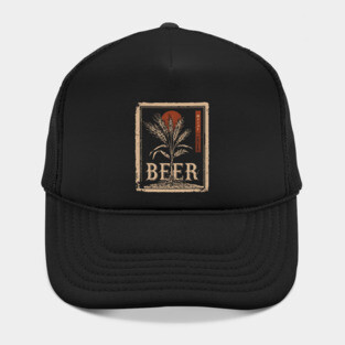 Barley Beer Vintage Brewing Poster Design Hat