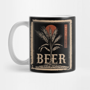 Barley Beer Vintage Brewing Poster Design Mug