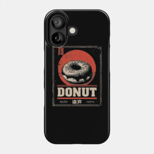 Vintage Donut Poster with Bold Retro Aesthetic Phone Case