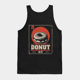 Vintage Donut Poster with Bold Retro Aesthetic Tank Top