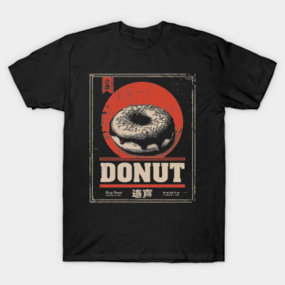 Vintage Donut Poster with Bold Retro Aesthetic T-Shirt