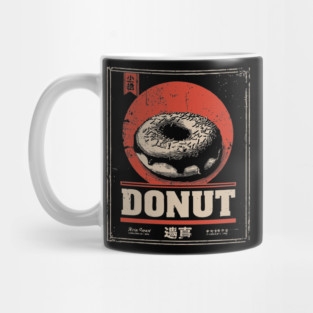 Vintage Donut Poster with Bold Retro Aesthetic Mug