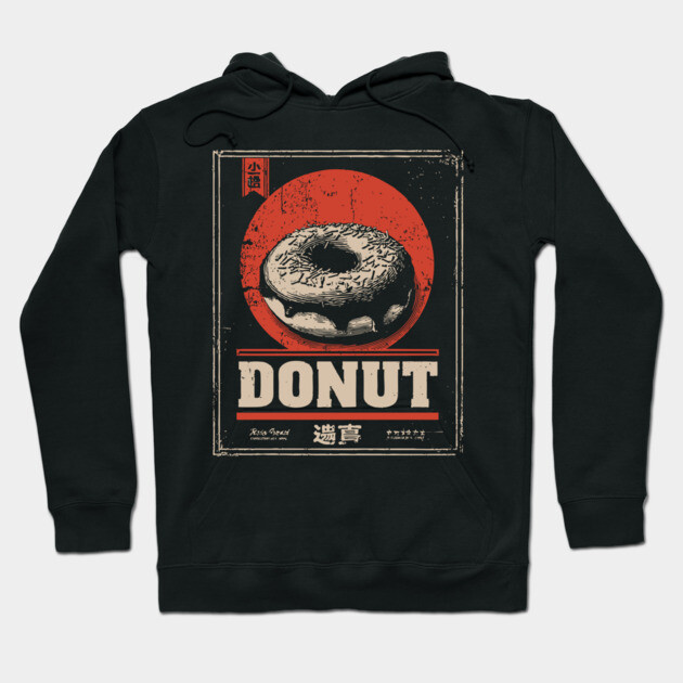 Vintage Donut Poster with Bold Retro Aesthetic Hoodie by TuncGK