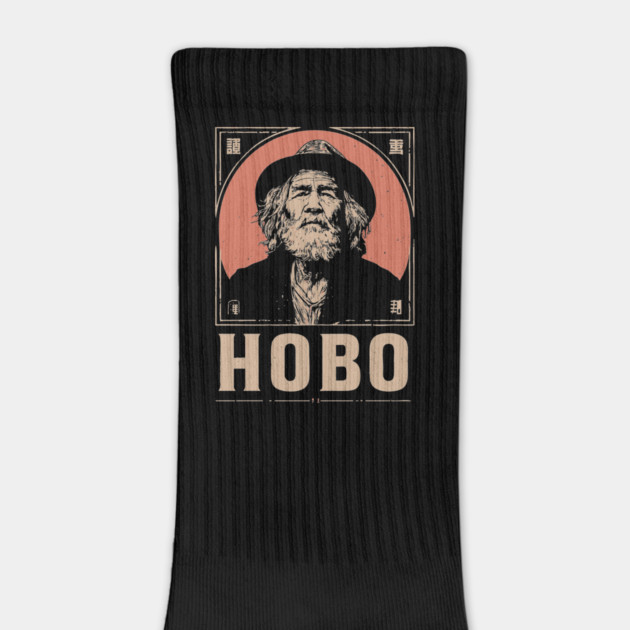 Wandering Hobo Portrait in Gritty Vintage Poster Style by TuncGK