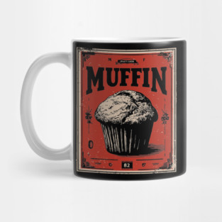 Muffin Poster Design with Bold Vintage Bakery Aesthetic Mug