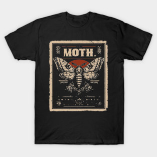 Emperor Moth Poster in Vintage Insect and Nature Style T-Shirt