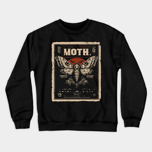 Emperor Moth Poster in Vintage Insect and Nature Style Crewneck Sweatshirt