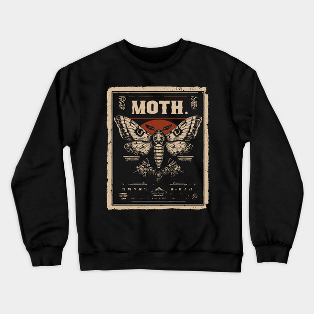 Emperor Moth Poster in Vintage Insect and Nature Style Crewneck Sweatshirt by TuncGK
