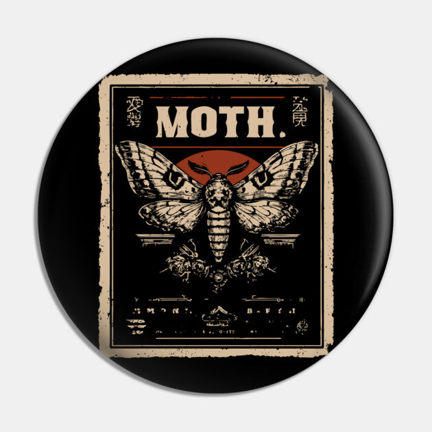 Emperor Moth Poster in Vintage Insect and Nature Style Pin by TuncGK