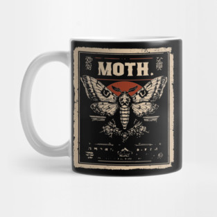 Emperor Moth Poster in Vintage Insect and Nature Style Mug