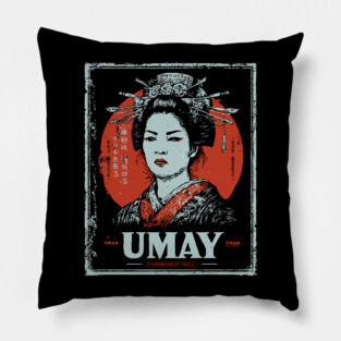 Umay Goddess Poster with Mythical Vintage Style Pillow