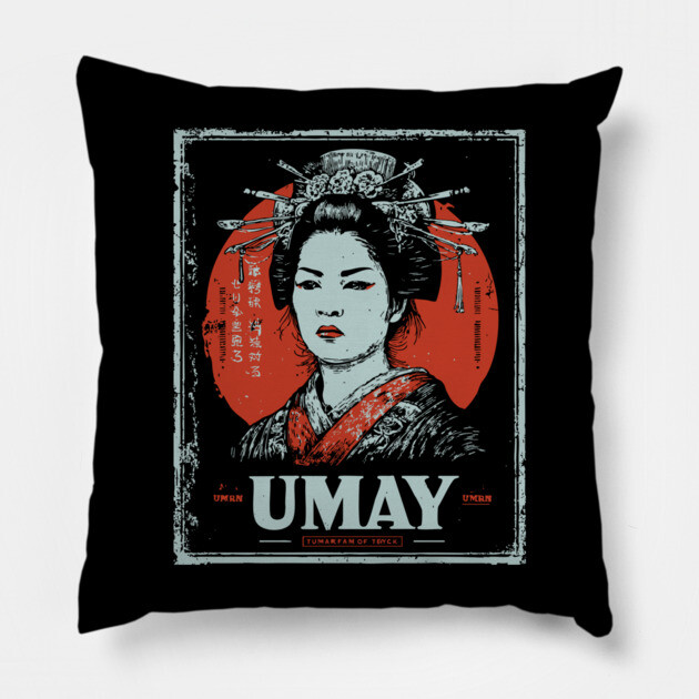 Umay Goddess Poster with Mythical Vintage Style Pillow by TuncGK