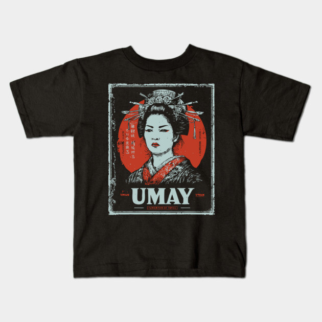 Umay Goddess Poster with Mythical Vintage Style Kids T-Shirt by TuncGK