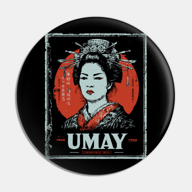 Umay Goddess Poster with Mythical Vintage Style Pin by TuncGK