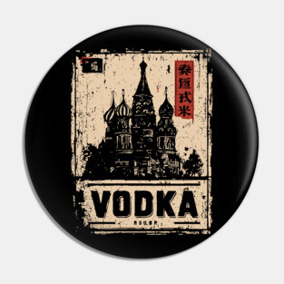 Vodka Moscow Poster in Soviet Vintage Propaganda Style Pin