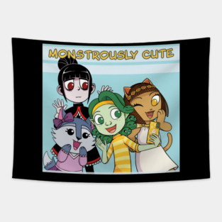 Monstrously Cute Girls Tapestry