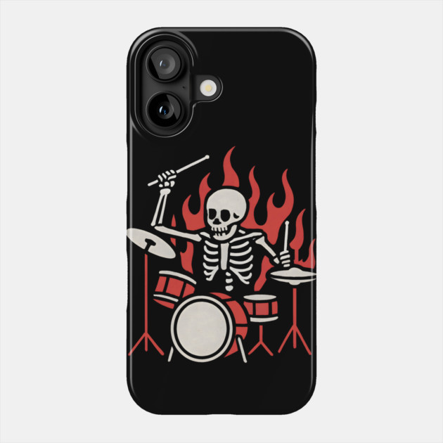 Skeleton Drummer Phone Case by Maggie's Store 3