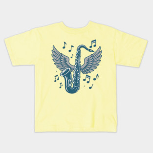 Saxophone With Wings Kids T-Shirt