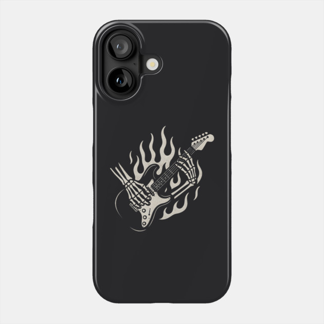 Skeleton Hands Electric Guitar Phone Case by Maggie's Store 3