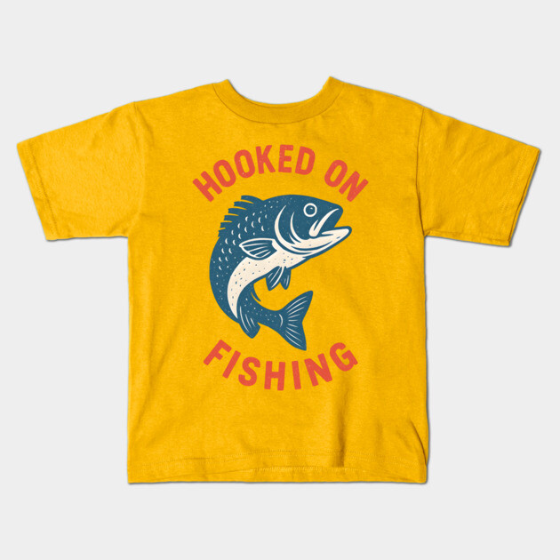 Hooked On Fishing Kids T-Shirt by Maggie's Store 3