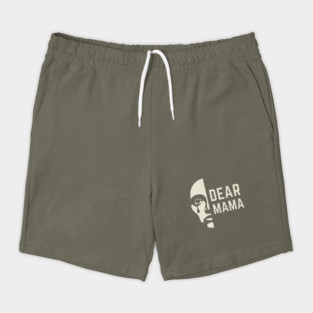 "Dear Mama - Half Male Face Silhouette with Tear Drop | Emotional Tribute to Lost Loved Ones | Memorial Design" Shorts