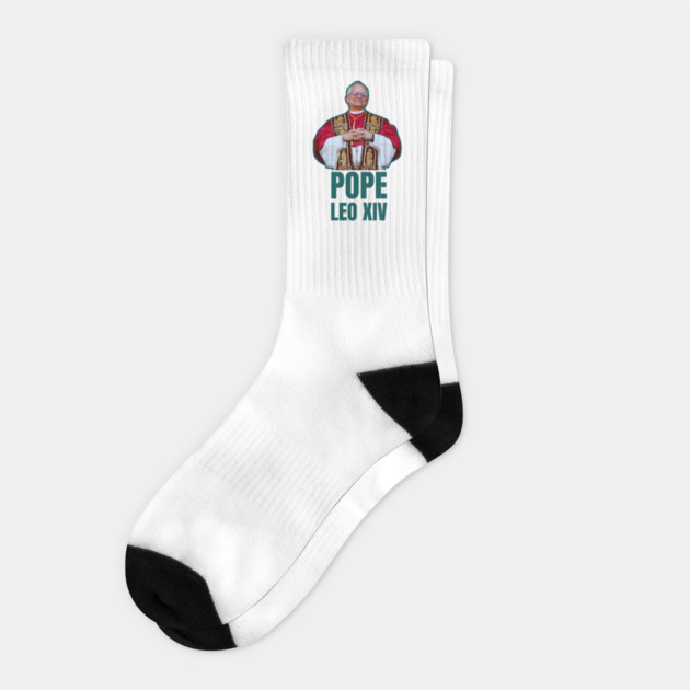 Pope-Leo-XIV Socks by Creatifly Graphic Tees