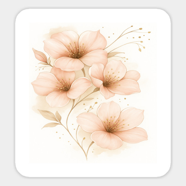 Dusty Rose Flowers - Soft Pink Floral Magnet by Sharafeldin  's Store
