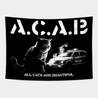 ACAB All Cats Are Beautiful Tapestry